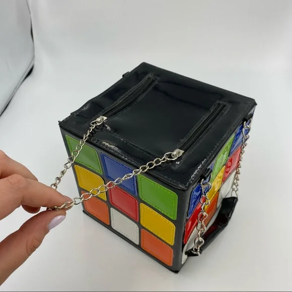80’s Style Rubix Cube Hand Bag - Picture 3 of 13